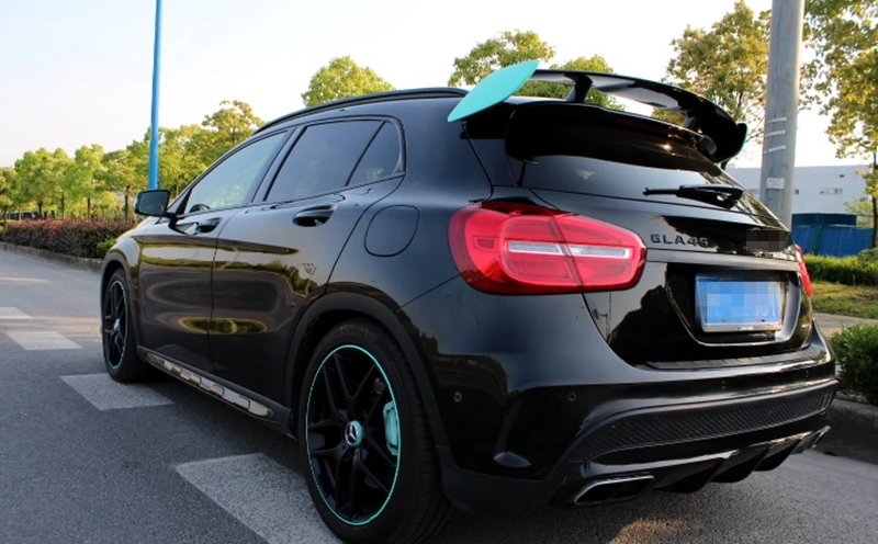 Для Mercedes-Benz GLA Class X156 GLA45 AMG GLA200 GLA220 GLA250 ABS Материал Задний спойлер крыла крыши