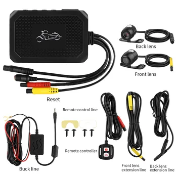 

HD 1080P Motorcycle Dirver Recorded Camera Car Action Sport Camera Dash Cam With Specialized Dual-track Front Rear Recorde