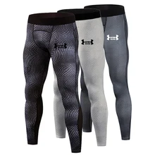 Мужские компрессионные брюки Рашгард колготки мужские спортивные брюки для фитнеса спортивные Леггинсы мужские плотные брюки для бега мужские полосатые брюки