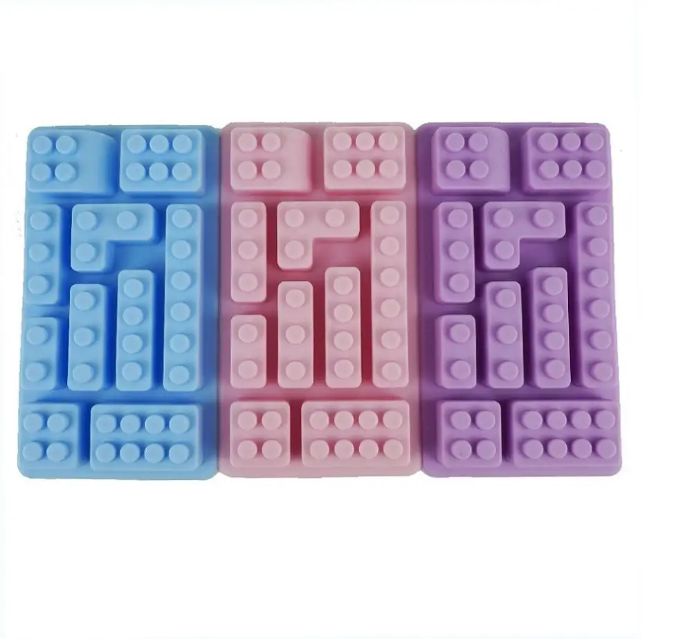 

Lego Silicone Cake Mold Candy Chocolate Block Ice Cube Tray Building Bricks Jelly Cake Mould Cake Decoration Oven Accessories