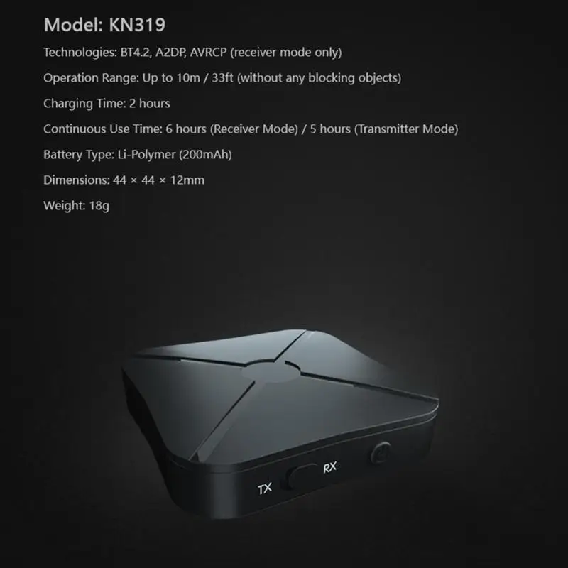 2 в 1 беспроводной Bluetooth 4,2 аудио приемник передатчик для телевизора 3,5 мм AUX Bluetooth адаптер для наушников дома ТВ MP3 PC