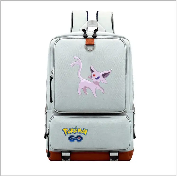 Mochilas Аниме игры «Pokemon Go», рюкзак из плотной ткани с рисунком Пикачу для мальчиков и девочек-подростков, школьный рюкзак для мужчин и женщин, Ёмкость дорожные сумки - Цвет: as pictures