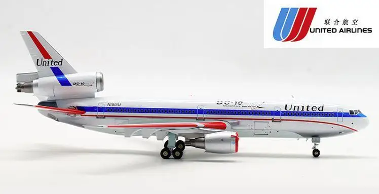 Inflight Юнайтед Макдоннелл Дуглас DC-10-10 N1801U 1/200 литья под давлением модель самолета