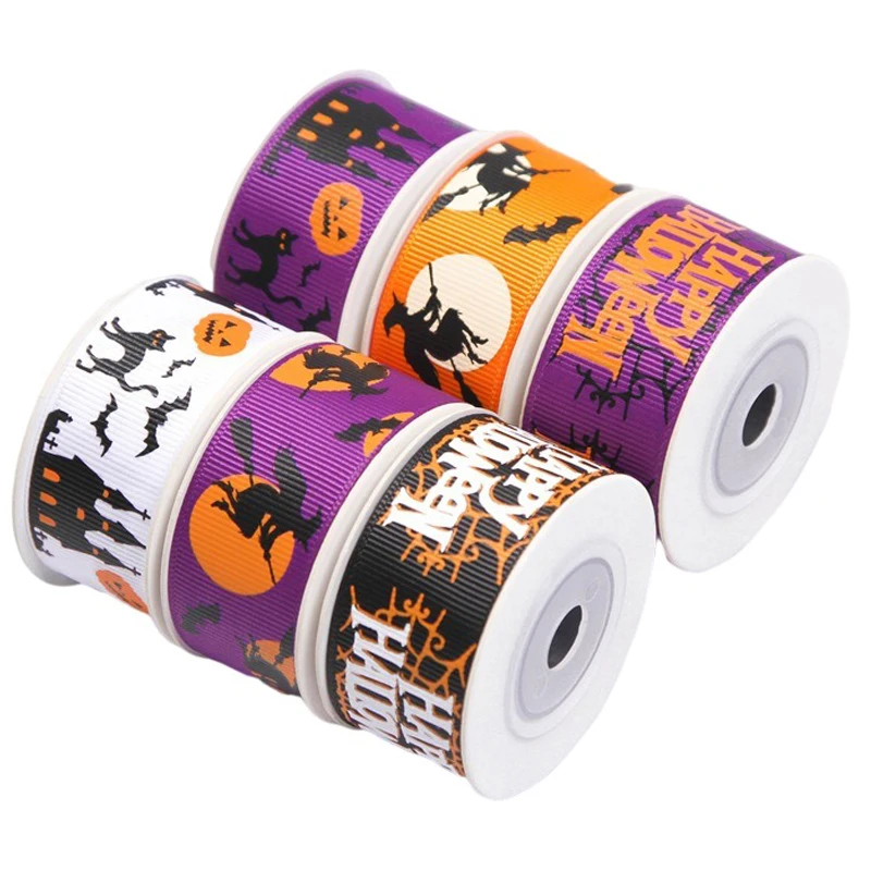 Halloween decoration ribbon ribbon diy Mr Biscuit candy cake box holiday gift packing belt