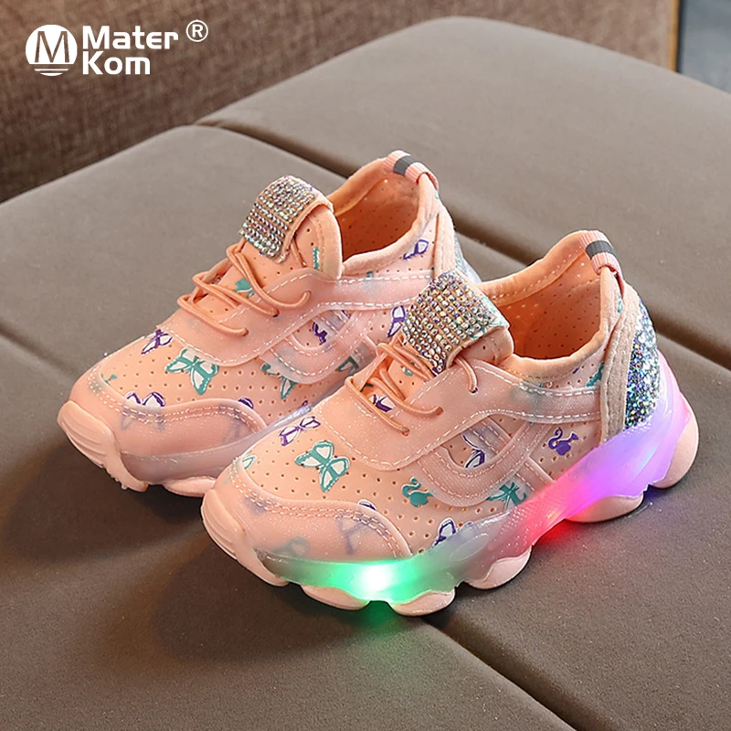 Zapatos luminosos para pequeños, talla 21 30, para niños y niñas, zapatos Led para niños, zapatillas brillantes para niños, zapatillas con suela luminosa|Zapatillas deportivas| - AliExpress