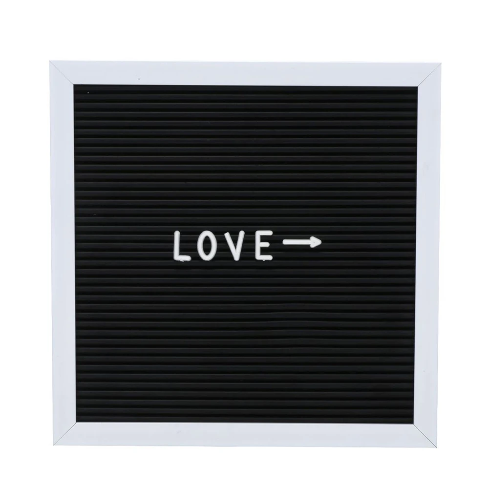 Черная войлочная доска с буквами 144 шт.+ деревянная винтажная рамка с цифрами и подставкой, свадебный подарок, сменная доска для сообщений 10x10 дюймов