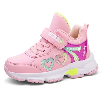 

Size 27-38 Girls Waterproof Casual Shoes Kids Hook Loop Wear-resistant Sneakers Children Plus Velvet Warm Anti-slippery Shoes