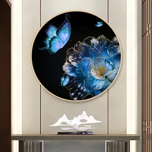 Рукоделие, Набор для вышивки крестиком из шелка и хлопка с принтом синих цветов, наборы для вышивки в комплекте, украшение для вышивания крестиком Рукоделие, Набор для вышивки крестиком из шелка и хлопка с принтом синих цветов, наборы для вышивки в комплекте, украшение для вышивания крестиком