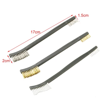 

3PCS/Set Airsoft Stainless Steel Wire Brush Hunting Rifle Gun Cleaning Tool Double-head Gun Cleaning Pistol Rifle Cleaner Kit