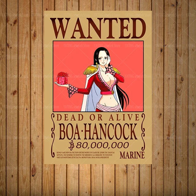 One Piece Luffy Canvas Painting Anime Retro Wanted Character Poster Wall Art Print Modern Home Children's Bedroom Decoration Mur as the picture shows