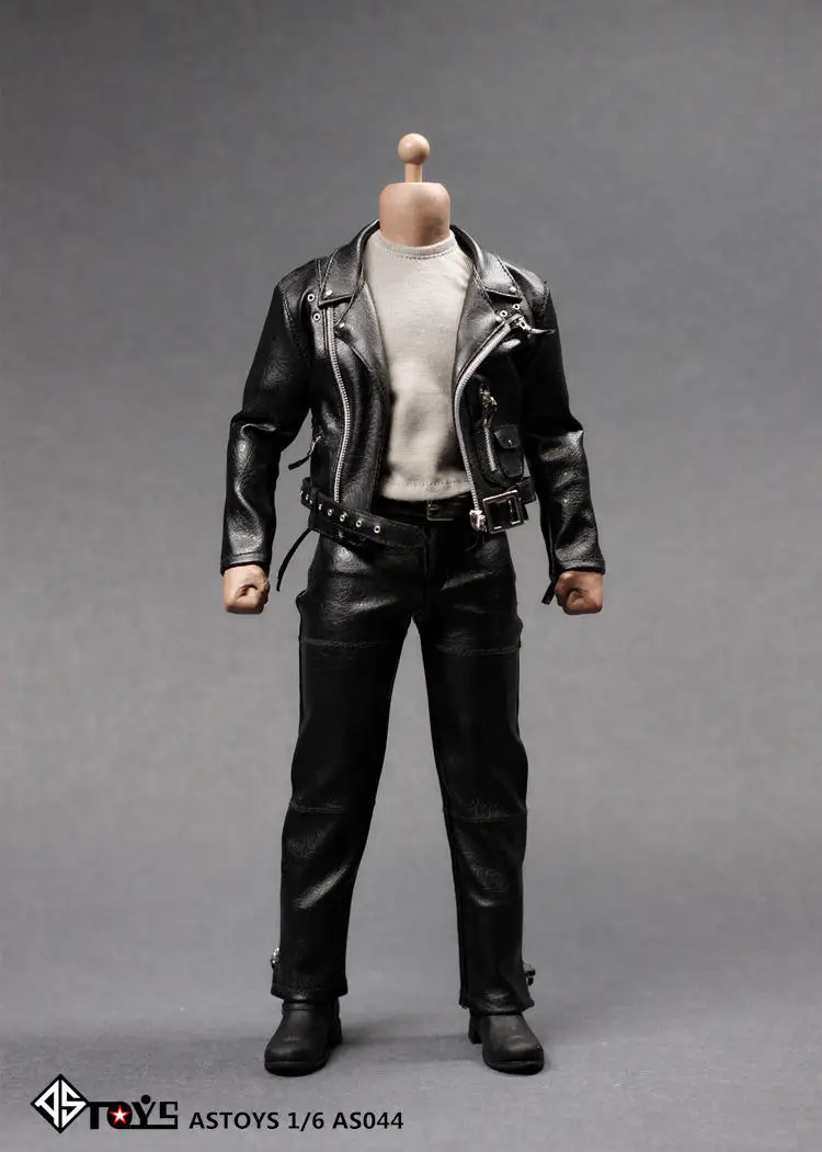 Details about   ZYTOYS 1/6 Male Black Jacket Long Sleeve Leather Clothes Model F 12" Figuer Body 