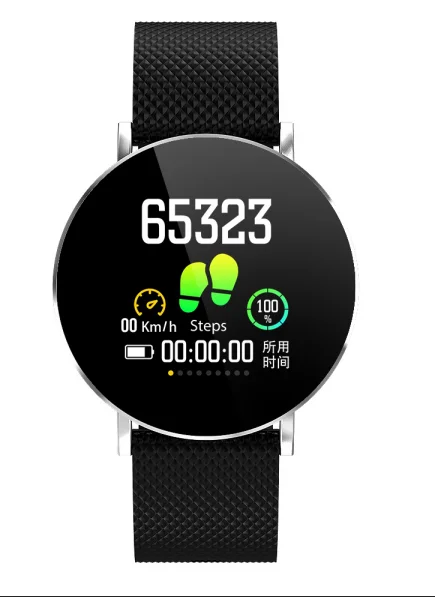 black BINSSAW водонепроницаемые Смарт-часы iOS Android Bluetooth спортивный браслет для мужчин и женщин монитор сердечного ритма кровяное давление, умные часы - Цвет: black