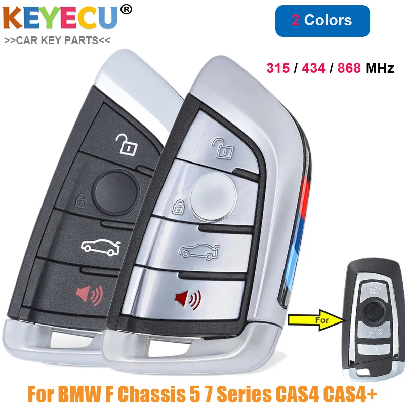 KEYECU Modified Smart Remote Car Key for BMW CAS4 CAS4+ F Chassis 5 7 Series 2012-2016 FOB 4 Buttons - 315MHz/ 433MHz/ 868MHz | Автомобили