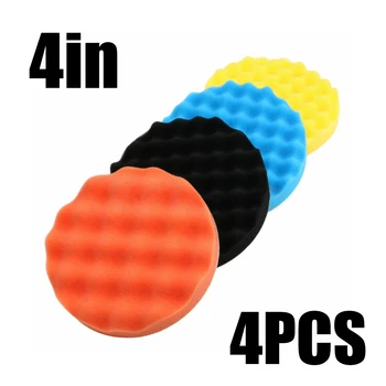 

4 Pcs Polishing pads 3/4/5/6/7 inch Car Sponge Buffing Wax Polisher Set