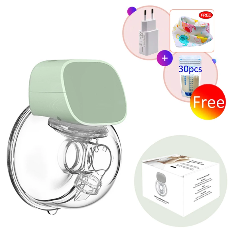 Portable Electric Breast Pump USB Chargable Silent Wearable Hands-Free Milk Extractor Automatic Milker BPA free | Мать и ребенок