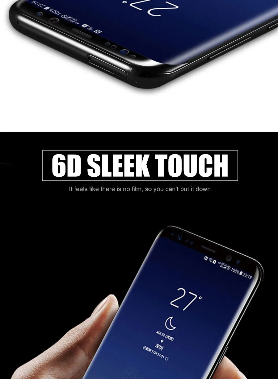 20D закаленное стекло для samsung Galaxy Note 8 9 S8 S9 Plus, Защита экрана для samsung S7 Edge, A6, A8 Plus, защитная пленка