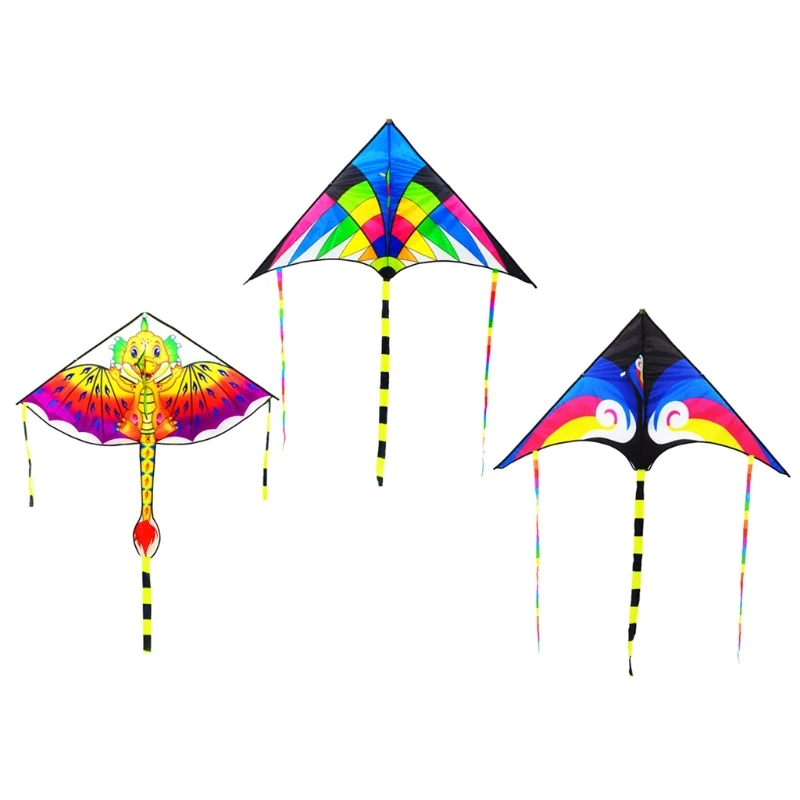 Large Delta Kite For Kids And Adults Single Line Easy To Fly w/ Kite Handle 2020 