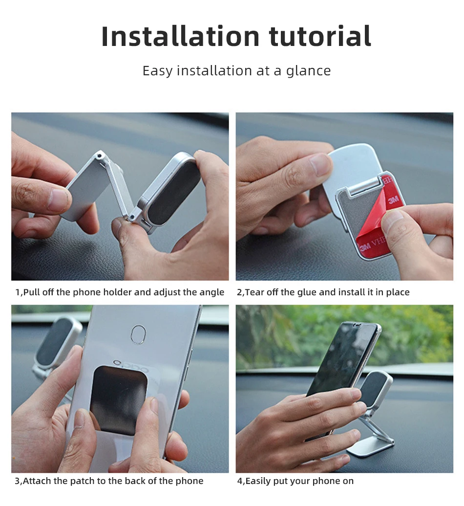 !ACCEZZ Car Magnetic Holder Phone Stand For iPhone 11 X Samsung Center Console Folding Adjustable Magnet Support Desktop Bracket (14)