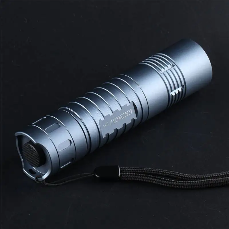 Convoy S11 светодиодный фонарик SST40 2300 люмен 4 режима светодиодный фонарь Fleshligh на 18650 Аккумулятор для кемпинга охотничий фонарь лампа-серый
