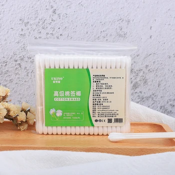 

100pcs/ Pack For Nose Ears Cleaning Tools Double Head Cotton Swab Women Makeup Bamboo Cotton Buds Eyeshaow Blending Tool