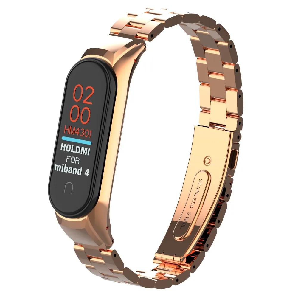 Металлический ремешок из нержавеющей стали для Xiaomi mi Band 4 браслет mi Band 4 ремешок для mi Band 4 сменный Браслет