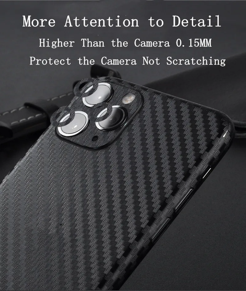 Углеродное волокно 3D полное покрытие для iPhone Кожа Наклейка защитный чехол для мобильного телефона для iPhone 11 Pro MAX 6 6s 7 8 Plus X XR XS
