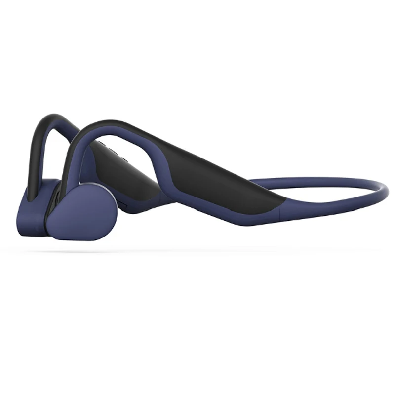 Blue BGreen BH128 костной проводимости Bluetooth спортивные наушники водонепроницаемый беспроводной Велоспорт гарнитура слуховой аппарат с гибким шейным ремешком - Цвет: Blue