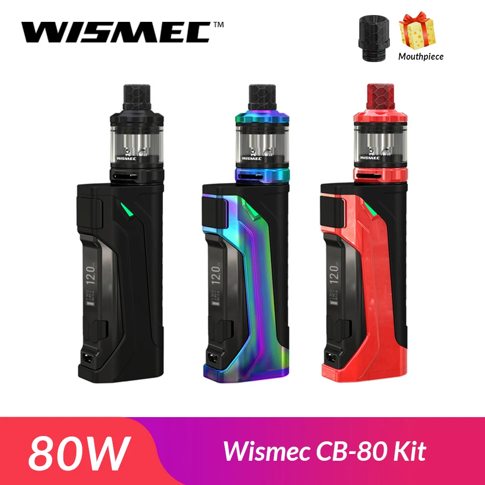 

Original Wismec CB-80 Kit 80W with AMOR NS Pro Tank 2ml+WS01 Triple Head/WS04 MTL Head VS Species/X-priv/G-priv 2 vape kit