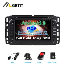 DSP 64G PX6 Android 9 Автомобильный DVD стерео радиоплеер gps навигация для GMC Chevrolet Chevy Yukon Sierra Tahoe Acadia Suburban