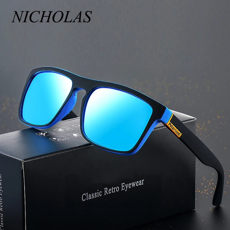 NICHOLAS Brand Design Polarized Sunglasses Men Women Driver Shades Male Vintage Sun Glasses For Spuare Mirror Summer UV400 | Аксессуары