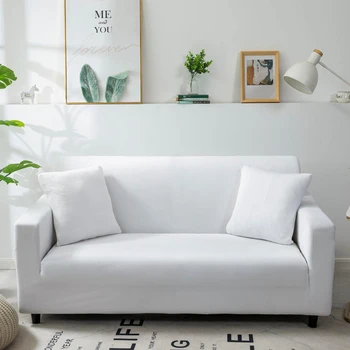 

Simple Solid Color Corner Sofa Cover Polyester Stretch Tight Wrap All-inclusive Slipcover Anti-slip Furniture Couch Cover