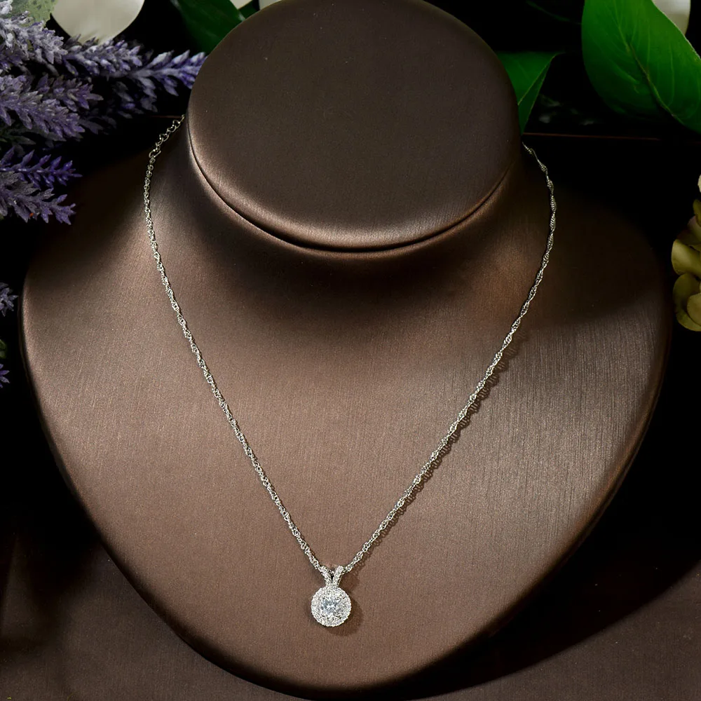 HIBRIDE Fashion Cubic Zirconia Wedding Jewelry Sets inlay Luxury Crystal Bridal Jewelry Set Gifts For Bridesmaids Party N-257 - Image 4