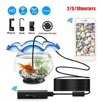 

Bore scope Endoscope Snake Camera Waterproof Hard Line Wireless Wifi 1200P for Android iPhone