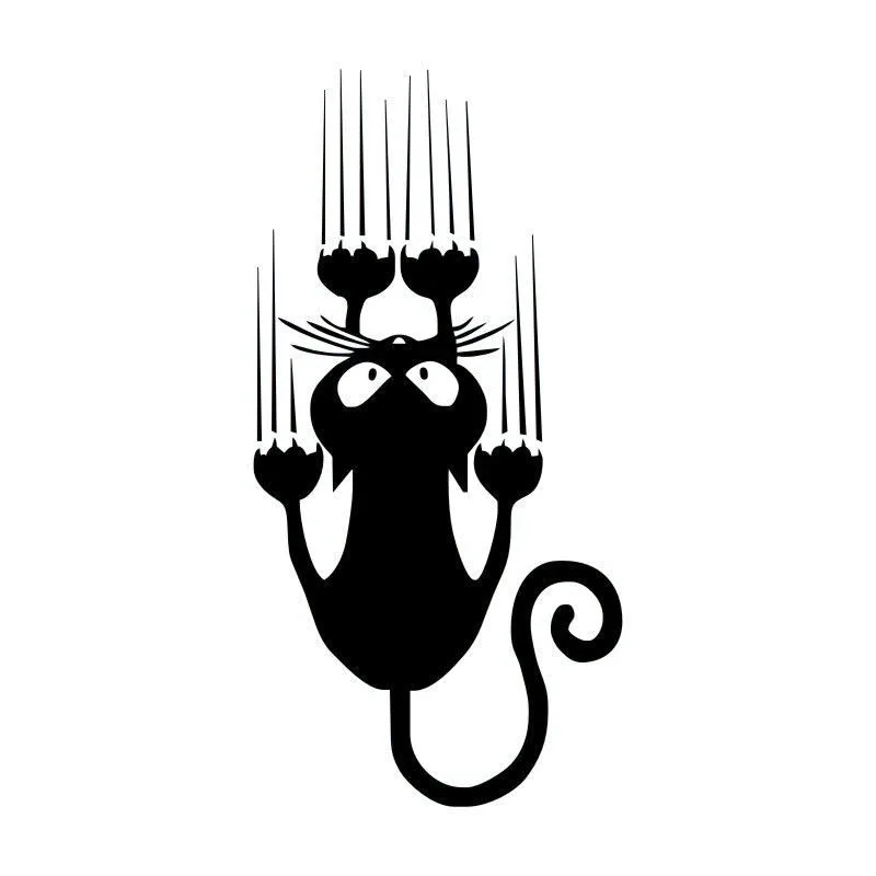 

7.5*15CM Waterproof Cat Pattern Car Sticker Funny Animal Vinyl Decal Car Window Bumper Stickers