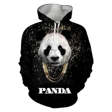 

Hip Hop Panda 2021 Casual Hoodie 3D Print Pattern Men's Casual Street Hoodie Breathable Sweat-absorbent Comfortable Animal