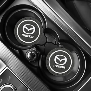 

2pcs Car Auto Water Cup Slot Non-Slip Mat for Mazda 2 Mazda 3 MS For Mazda 6 CX-5 CX5 Accessories Car Styling