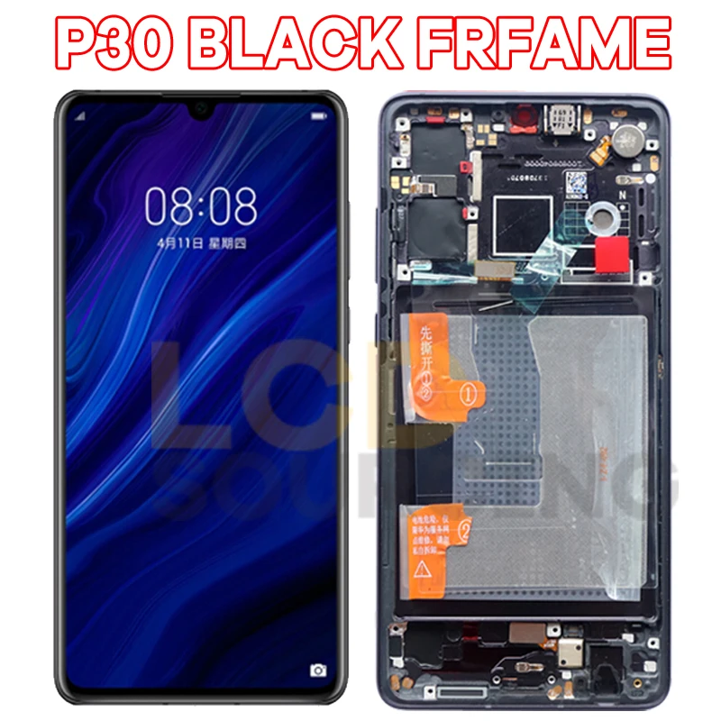 Original LCD For Huawei P30 LCD Display ELE-L29 AL00 Touch Screen Digitizer Assembly For Huawei P30 pro LCD VOG-L29 L09 Replace