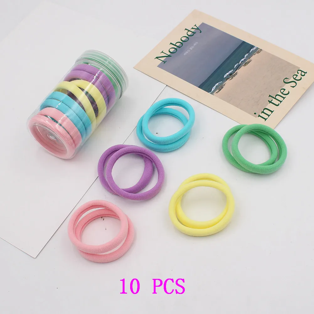 Hairclip 2021 New Fashion Women Solid Color Stretch Elastic Hair Bands Simple Plain Rope Bands Protect The Hair 9 Colors hair barrettes for adults Hair Accessories