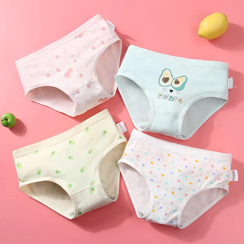 4pcs/lot Kids Girls Cotton Printed Panties Underwear Briefs Child Baby  Underpants Boxer For New Year - Panties - AliExpress