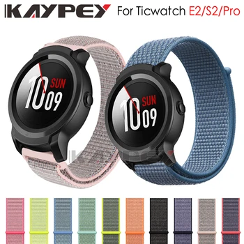 

22MM High Quality Nylon Loop Woven Strap for Ticwatch Pro Smart Watch Wrist Bracelet For Ticwatch E2/S2 Smart Watch Accessories