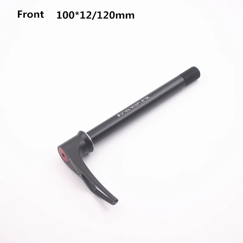 front 100x12-120MM Велосипедный спорт баррель вала Quick Release рычаг дорога горный велосипед Передняя, Задняя Ступица баррель вала регулируемая ручка 100/142/148*12 - Цвет: front 100x12-120MM