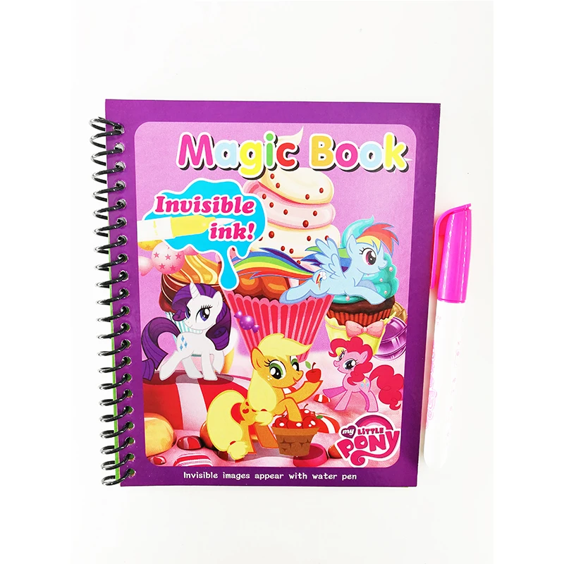 

Little pony magic water painting book color painting book magic pen drawing children's toys drawing board birthday gift
