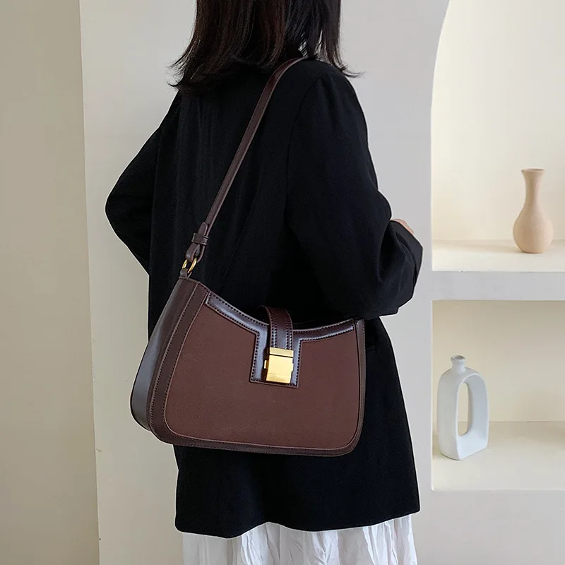 

Western Style Bag Women's 2019 Autumn Popular New Style Boat Irregular Versatile Textured Shoulder Bag Fashion Armpit Bag