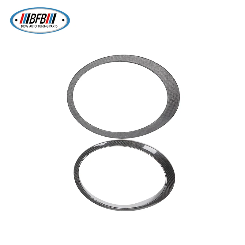 US $108.99 BFB 2PCS Headlight Front Lamp Eyebrows Front Eyelips Cover Trim Real carbon add on style For For Mini cooper R56 20052012