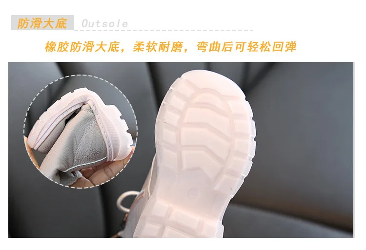 Children Sneakers Baby Martin Boots Waterproof Kids Shoes Boys Girls Snow Boots Casual Shoes Girls Boys Plush Fashion Boots