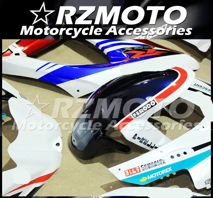 ABS мотоцикл обтекатель комплект для SUZUKI GSXR600 750 K8 2008-2010 год кузов литья под давлением Магазин № 1163