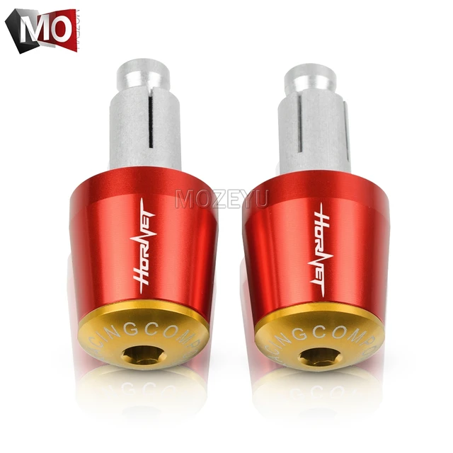 22mm Motorcycle Handlebar Grips End Handle Bar Cap End Plug For HONDA CB600F CB600 CB599 CB900F Hornet 250 600 900 CB500F CB919 Red Gold