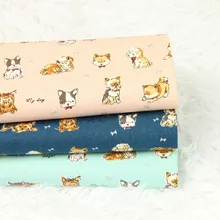 Полуярд утолщенная хлопковая ткань с мультяшным принтом собаки ручной работы DIY швейное изделие для сумки платье Ткань хлопок B374