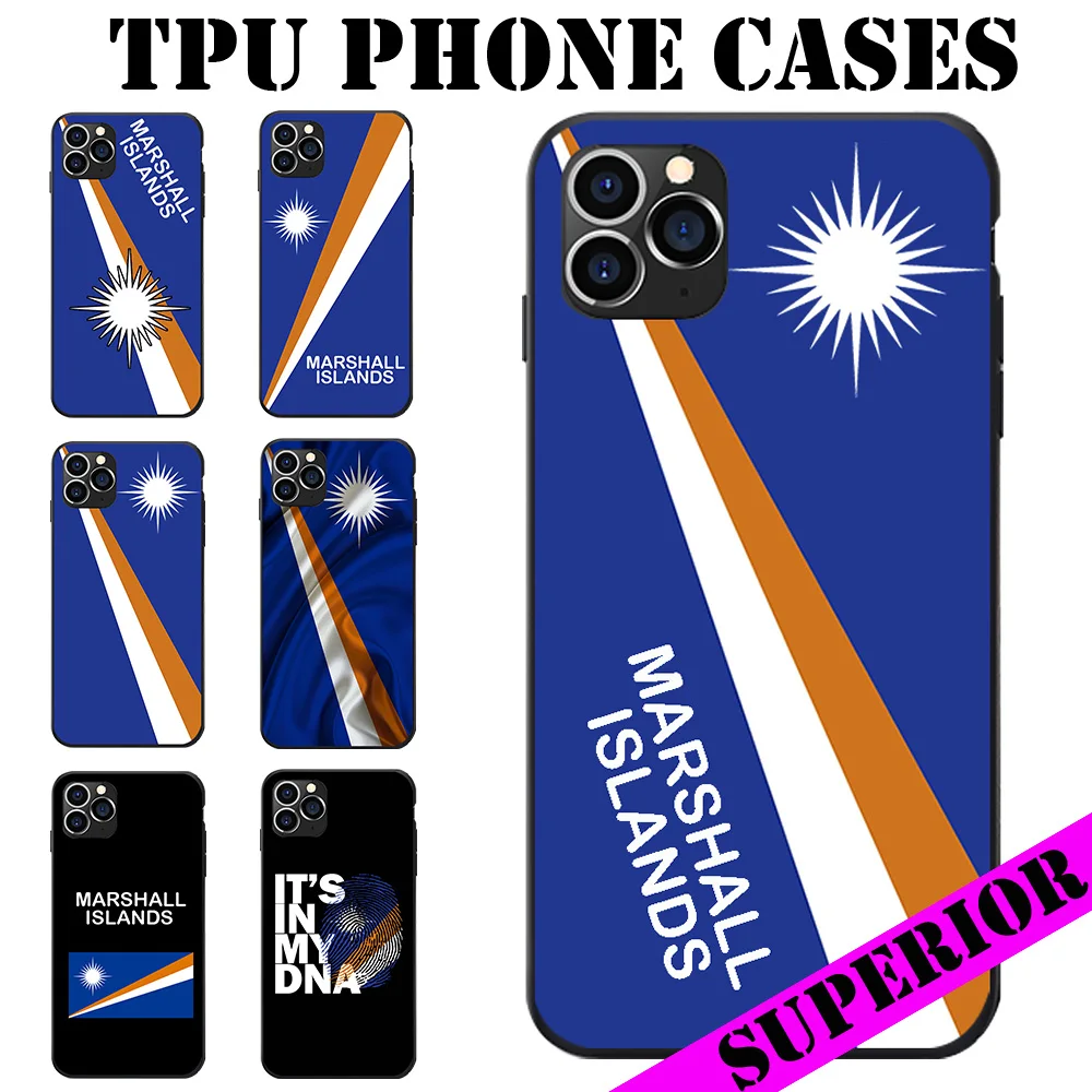 For REDMI 5 6 7 8 T A K20 30 S2 NOTE PRO PLUS Marshall Islands National Flag Coat Of Arms Map Soft TPU Phone Back Cases | Мобильные
