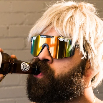 

2020 Original mirrored pit viper polarized sunglasses men sport goggle TR90 frame UV400 polarized sunglasses for outdoor man/wom